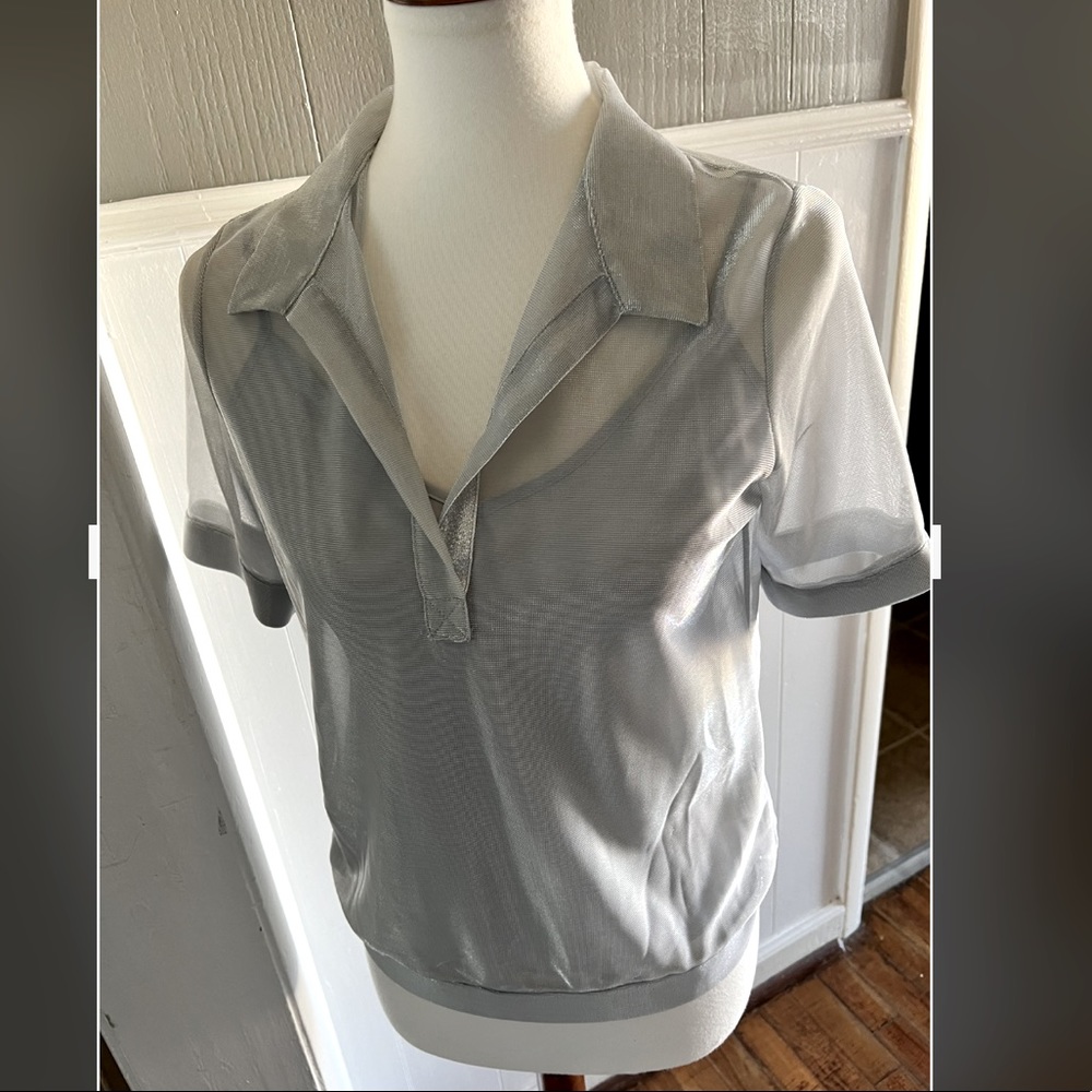 JordanLouis silver top with camisole